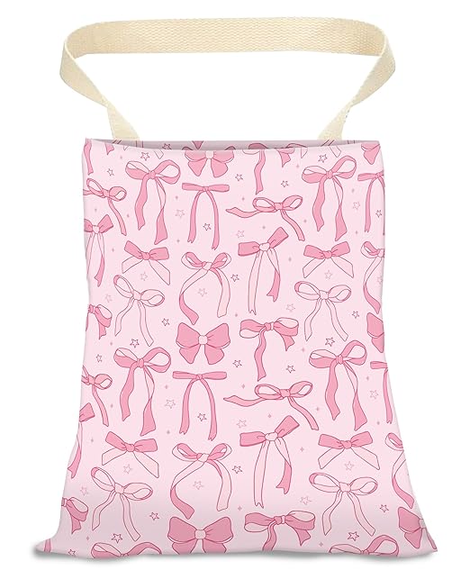 ANKVRP Car Trash Can, Durable Hanging Car Trash Garbage Bag, Cute Automotive Garbage Cans Organizer, Cute Pink Bow Star