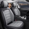 Universal 2 Front Seats Car Seat Cover, Fit for Most Cars, Nappa Leather Car Seat Cushion Super Breathable, Storage Bags, All Season, Car Seat Covers Full Set 3D Foam Back Support, Black Ash