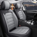 Universal 5 Seats Car Seat Cover, Fit for Most Cars, Nappa Leather Car Seat Cushion Super Breathable, Storage Bags, All Season, Car Seat Covers Full Set 3D Foam Back Support, Black Ash