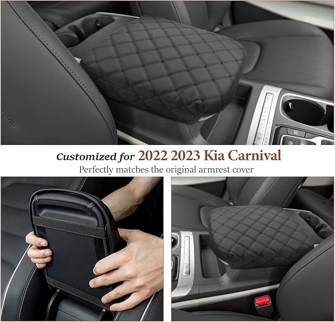 SKTU for 2026 2025 2024 2023 2022 Kia Carnival Center Console Cover KA4 MPV Seat Box Cover Kia Carnival 2024 2025 2026 Accessories Center Console Cushion 2023 2024 2025 2026 Carnival Armrest Cover