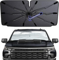 [2025 Upgraded] Windshield Sun Shade Umbrella, Foldable Car Sunshade for Trucks & SUVs with UV Protection, Heat Insulation & Automotive Interior Sun Protection for Outdoor Parking Camping (X-Large)