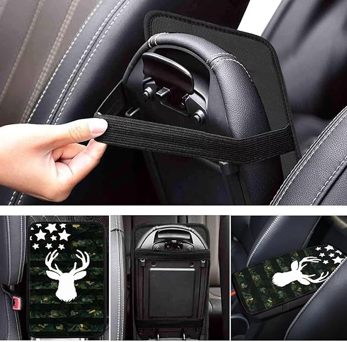 Biyejit Car Center Console Armrest Cushion Cover Pad Car Interior Decor Accessories Universal Fit for Sedan, Truck, SUV
