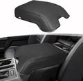Center Console Armrest Cover for 2015-2020 F150 Accessories, F250 F350 F450 2017-2022, Expedition 2018-2024, Vinyl Leather Middle Console Cover Armrest Protector, Anti-Scratch, Black
