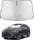 EcoNour Custom Windshield Sun Shade for Lexus NX 2022–2026 | Luxury Compact SUV Front Window Heat & UV Shield | Foldable Multi-Layer Sun Cover