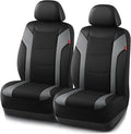 Rubbermaid Leather Car Seat Cover – Universal Front Seat Cover, Airbag Compatible, Easy to Install, Water-Resistant and Durable Automotive Seat Cover for Cars, Trucks, SUVs, Vans – Gray