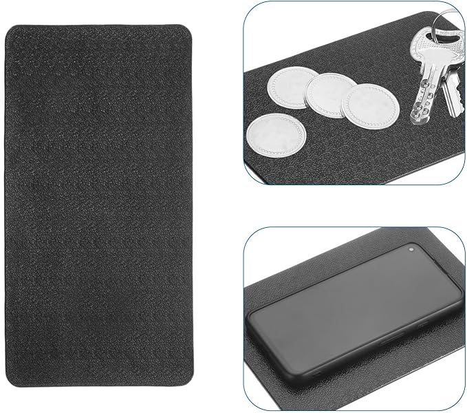 HARFINGTON 2pcs Car Dashboard Anti-Slip Mat 10.6" x 6" Universal Sticky Dash Pad Washable Reusable Car Non-Slip Mats for Phone Keys Sunglasses Electronic Devices, Black