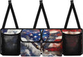 Eagle America Flag Car Trunk Organizer, Hanging Seat Back Storage Organizer with Large Pockets, Space-Saving Backseat Car Organizer, Large Capacity Collapsible Bag for Most Vehicles