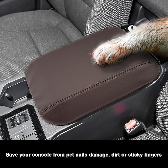 SXCY for 2024 2025 2026 Land Cruiser Armrest Cover for Toyota Land Cruiser 2025 2026 Center Console Cover 2024 2025 2026 Land Cruiser Center Console Cover for 2025 2026 Land Cruiser (Tan Line (Thin))