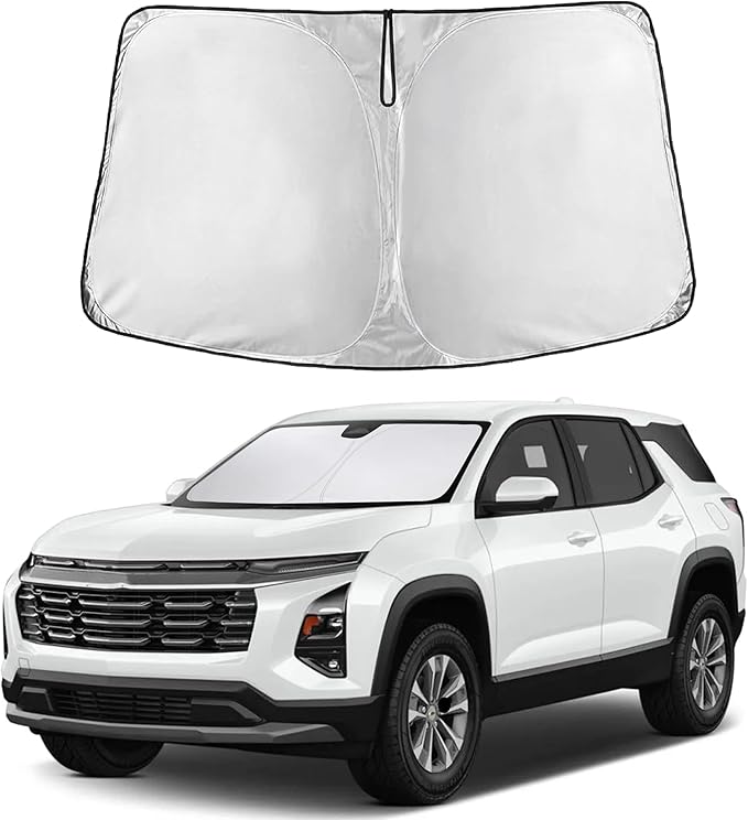 EcoNour Windshield Sun Shade Compatible for Chevrolet Equinox 2025–2026 | SUV Front Window Sunshade | Foldable Sun Visor Shield | UV & Heat Blocking Protection