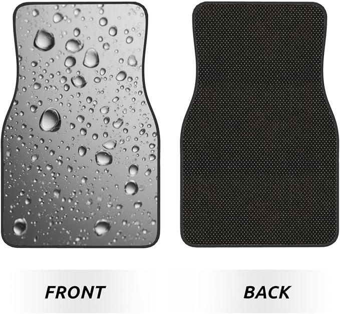 Water Droplets Car Floor Mats,4 Piece, Car Rug Durable Anti-Slip Waterproof Trim to Fit Liner Universal Fit Auto,Sedan,SUV,Truck