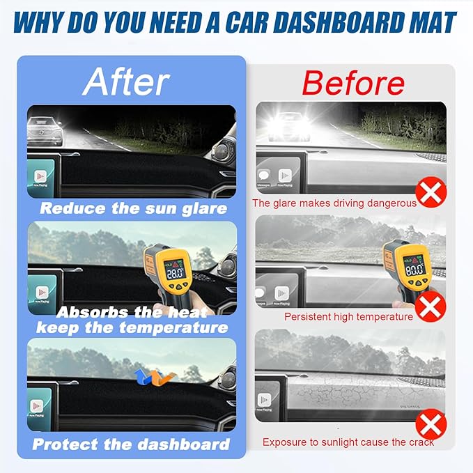 Dash Cover Dashboard Cover Mat Compatible with Ford F150 F-150 2021 2022 2023 2024 2025 2026,Car Interior Dash Covers, Dash Board Cover for Car Trucks, [Not for 22-25 Lightning/25 King Ranch Raptor]