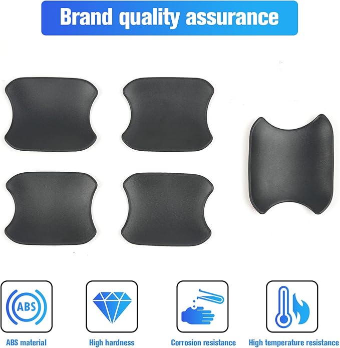 Car Door Bowl Scratch Protector for Ford Bronco, Exterior Door Handle Bowl Cover Protection Trim Accessories Compatible with Ford Bronco 2021 2022 2023 2024 4 Doors, Black, ABS Plastic