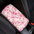 Pink Cherry Blossom Print Center Console Cover Pad Armrest Cover for Car Universal for SUVs,Cherry Blossom Auto Interior Accessories