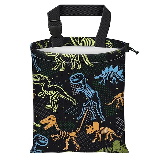 AFYEWKC Car Trash Bag Large Hanging Can for Back of Seat, Cute Waterproof Car Garbage Bag for Vehicle, Travelling, Outdoor Colorful Cartoon Dinosaur