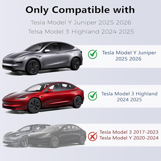 Vellhezy USB Hub for Tesla Model Y Juniper 2025-2026 & Model 3 Highland 2024-2025 Accessories, 120W USB-C Fast Charging with Retractable Cables, 2-Port Built in RGB Ambient Light fit Center Console