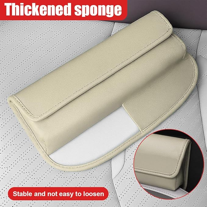 Car Seat Gap Filler Organizer, Leather Universal Gap Bag Car Storage Box for Phones, Keys, Glasses & Cards, Adjustable Front Seat Side Pocket Organizer for Cars, No Seat Belt Block (Gray)