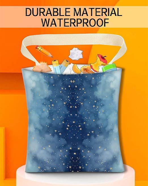 ANKVRP Car Trash Can, Durable Hanging Car Trash Garbage Bag, Cute Automotive Garbage Cans Organizer, Cute Blue Sky