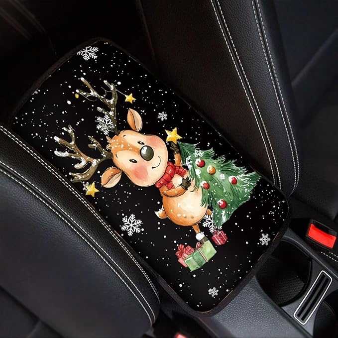 Biyejit Car Center Console Armrest Cushion Cover Pad Car Interior Decor Accessories Universal Fit for Sedan, Truck, SUV