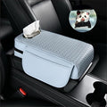 Car Armrest Cushion Cover Car Center Console Memory Foam Booster Pad with Storage Pocket and Tissue Hole for Sedan Vehicle (Blue, 12.99 * 7.09 * 2.95'' / 33 * 18 * 7.5 cm)