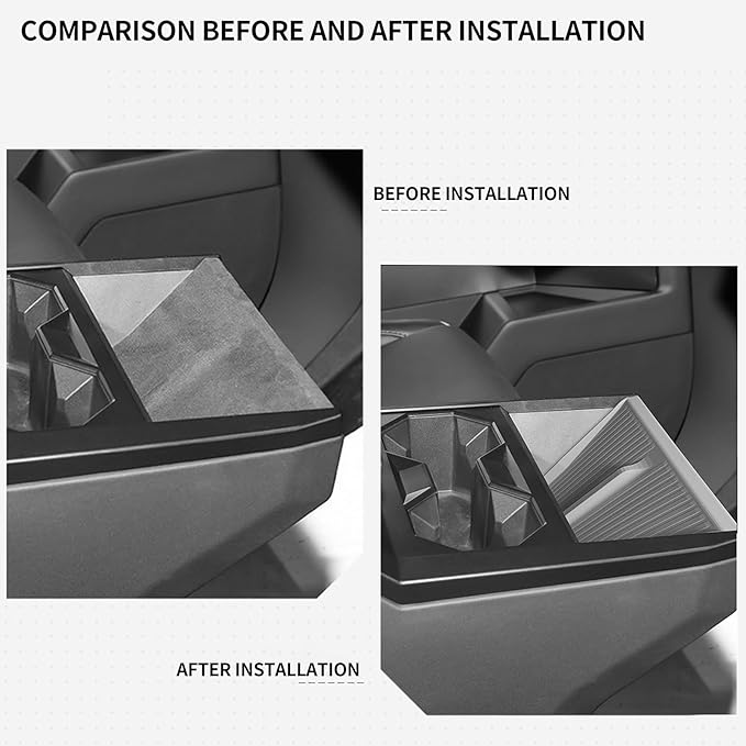 Center Console Wireless Charging Mat fit for cybertruck Anti-Slip Waterproof Silicone Mat Center Console Interior (Gray)