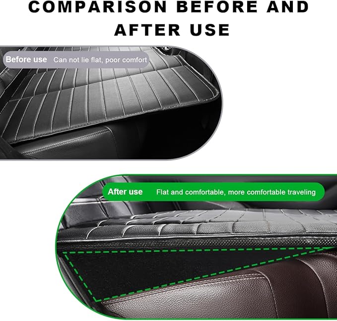 Auto Seat Wedge Leveling Cushion, Truck Driver Heightening Seat Pad Wedge Booster, Angled Design Car Seats Office Chairs Cushion for Sciatica Tailbone Pain Relief (1 PCS)