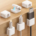 Magnetic Cord Organizer, 6 Pack Adhesive Charging Cable Clips Holder for Nightstand, Easy Secure Cord Keeper Cable Clips Wire Management for Phone, Home, Office, Desk| Universal Fit| Strong Magnet