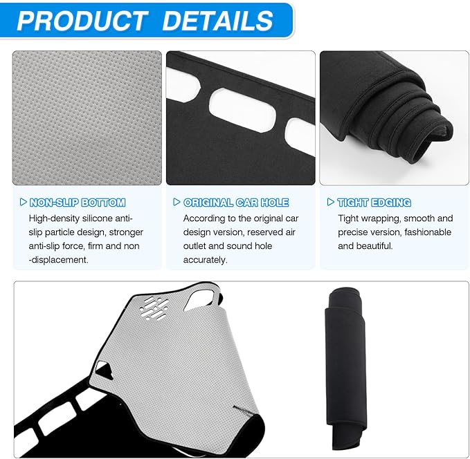 CARTIST RAV4 Dash Cover-Dashboard Cover for 2019-2025 2026 Toyota RAV4 No Glare Pad Dash Mat for RAV4 Interior Accessories[Non-Slip and Sun Protection]