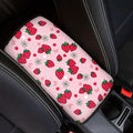 Horeset Strawberry Car Armrest Cover Pad Decor Protection Non-Slip Comfortable Arm Rest Storage Box, Easy to Install/Universal Fit