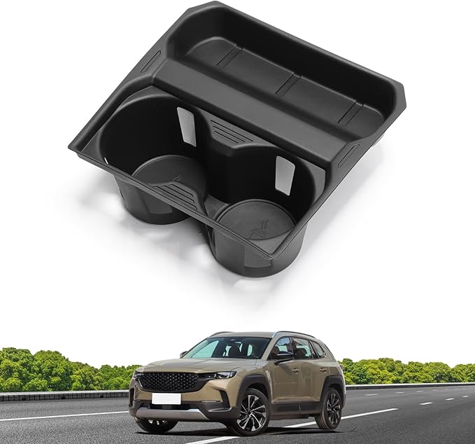 SMABEE Center Console Cup Holder for 2023 2024 2025 2026 Mazda CX-50 CX50 Cup Holder Cover TPE Center Console Organizer 2025 Mazda CX50 Accessories Interior