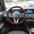 Car Steering Wheel Cover, 15 Inch Carbon Steering Wheel Cover, Breathable Anti-Slip Steering Wheels Accessories for Men Women, Car Interior Accessories for Most Cars