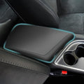 AOMSAZTO Console Armrest Covers for 2014-2023 2024-2026 Dodge Challenger Interior Accessories for Dodge Challenger Black with Black Stiches