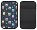 Vehicle Center Console Armrest Cover Pad Owl, Soft Comfort Cushion, Universal Fit for Car, Elegant Design Car Armrest Cover, Waterproof
