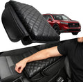 Thickened Armrest Cover Compatible with Honda CRV 2023 2024 2025 2026 Center Console Cover Accessories, CR-V Hybrid LX EX EX-L Sport Touring Arm Rest Covers Lid Protector Cushion,Black Faux Leather