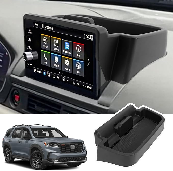 Neepiar Center Console Organizer Tray Compatible with Honda Pilot 2023 2024 2025 2026 Insert Tray Storage Organizer Interior Divider Accessories (Dash storage tray)