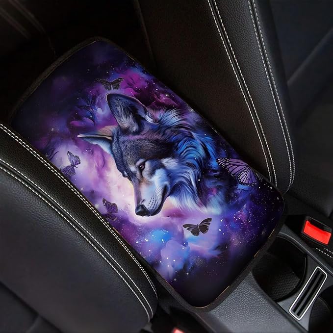 Biyejit Car Center Console Armrest Cushion Cover Pad Car Interior Decor Accessories Universal Fit for Sedan, Truck, SUV