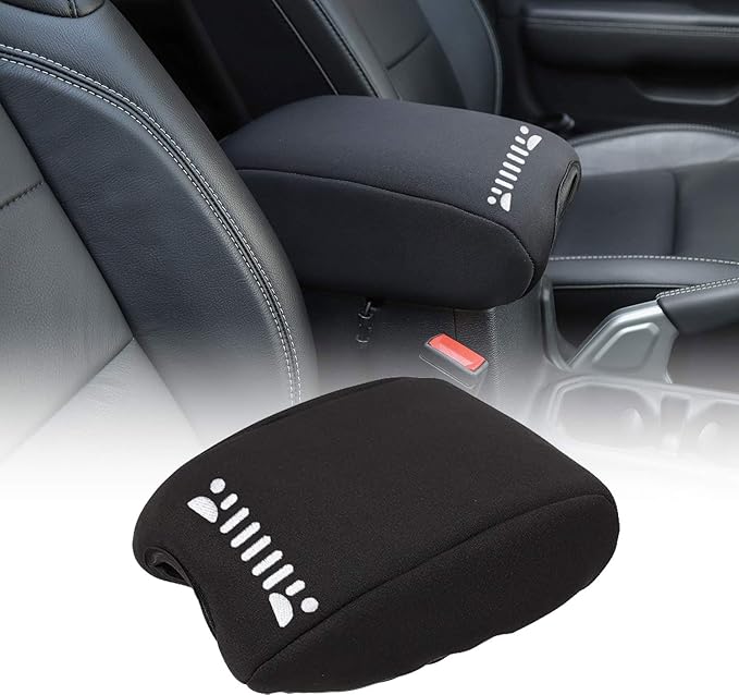 for Jeep Wrangler JK 2006-2017 Neoprene Style Center Console Armrest Pad Cover Protector Cushion (Jeep JK fxsd)