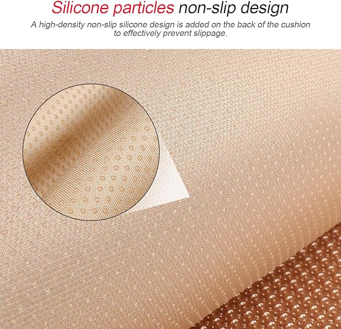 3PCS Set Car Seat Cushion for Front and Back Seat, 3D Soft Linen Breathable Auto Seat Cover, Comfort Non-Slip Rubber Bottom, Car Accessories (Beige/3PCS)