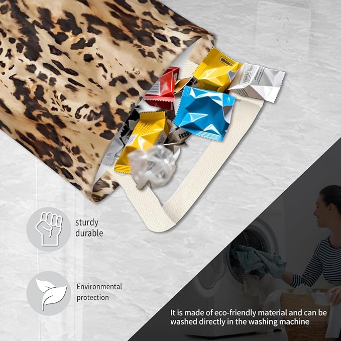 BEAKND Hanging Car Garbage Bag, Cute Car Trash Can Bag, Automotive Accessories for Women Men Retro Brown Animal Skin