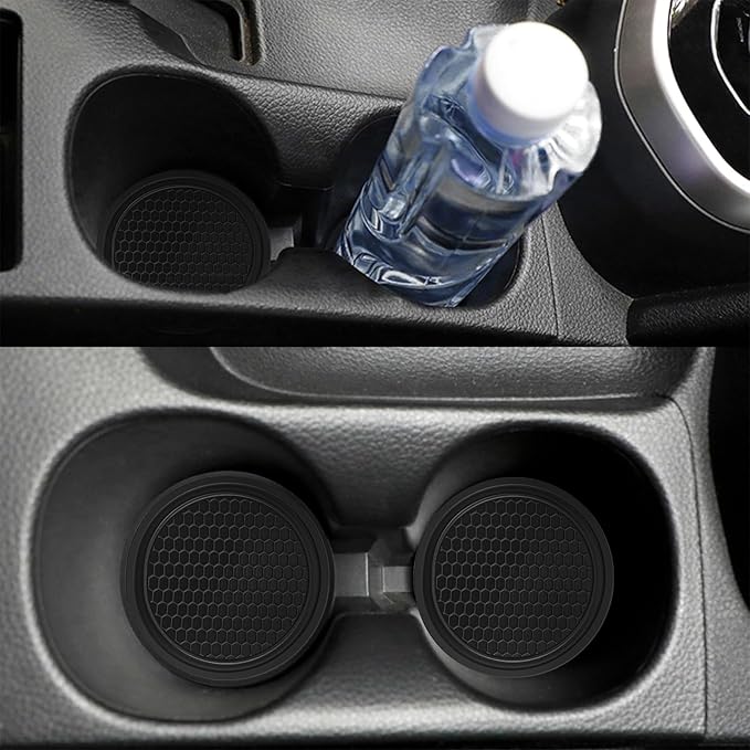 2026 New Car Seat Gap Filler Organizer & Non-Slip Car Coasters for Cup Holders Set,Multifunctional Cars Gap Filler with Phone Holder,Universal No Drop Seat Guard for Cars