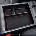 SXCY 2024 Tucson Limited Center Console Organizer Tray for 2022-2024 Hyundai Tucson NX4 Limited / 2023 Santa Cruz Accessories Armrest Console Box Storage (Red)