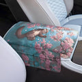 Car Center Console Cover Memory Foam Car Armrest Cushion, Cherry Blossoms Otter Print Middle Console Covers Armrest Pad & Center Console Protector for Truck Auto SUV