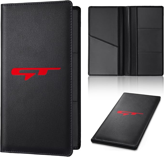 Annloysky Luxury Leather Car Registration & Insurance Cards Holder for Kia K3 Forte Cerato 2021-2024 GT Cars, Black
