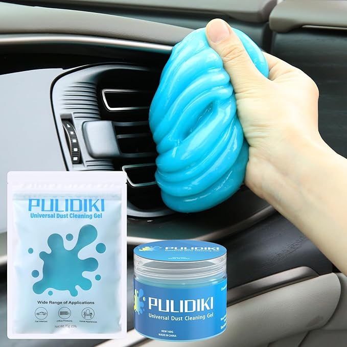 PULIDIKI Car Cleaning Gel 160g and Car Cleaning Putty 70g Bundle