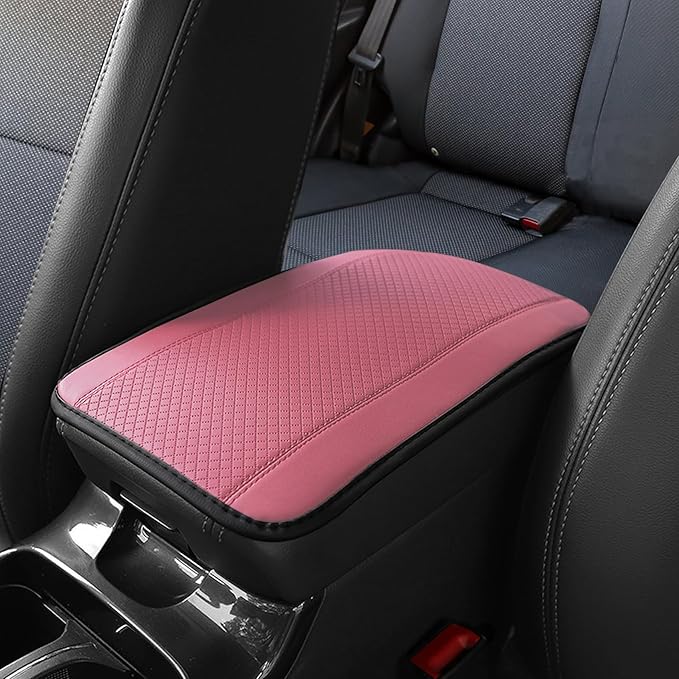 Car Center Console Armrest Pad, 12.6X 7.2 Inch PU Leather Waterproof Auto Armrest Seat Box Cover Protector, Car Center Console Cover, Universal Car Interior Accessories for Cars, Trucks, SUVs