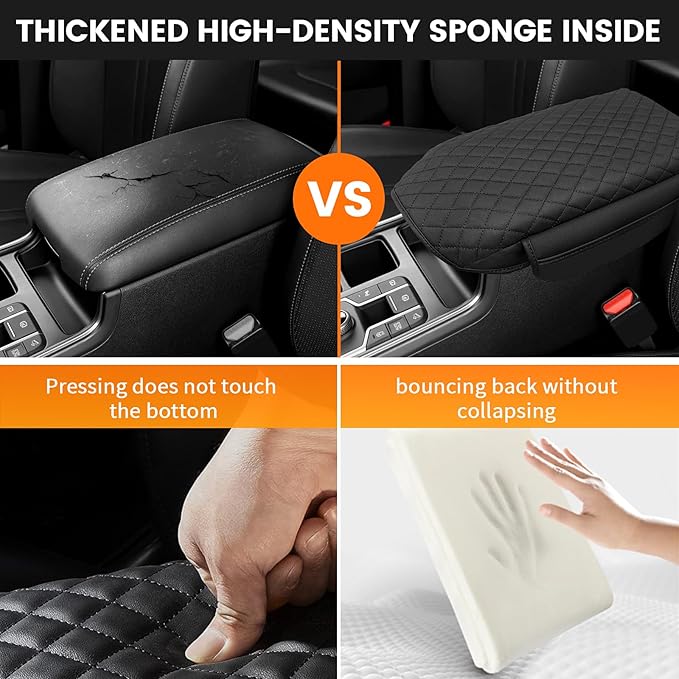 Custom for Center Console Cover Kia Sorento 2026 2025 2024 2023 2022 2021 Armrest Cover Accessories PU Leather Armrest Seat Box Cover Protector with Pockets Storage Bag