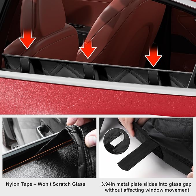 Surfcabin Dog Car Door Protector – 20% Larger Design for Sedans, Family Cars and Small SUVS, 2 Packs Thickened Waterproof Door Panel Covers, Protects Doors from Dog Scratching