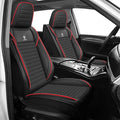 ARTIBY Seat Covers Custom Fit for Mitsubishi Outlander 2004-2025, Standard Waterproof Car Seat Cover, Breathable and Comfortable Leather Cushion Cover, Auto Interior Accessories (Black Red)
