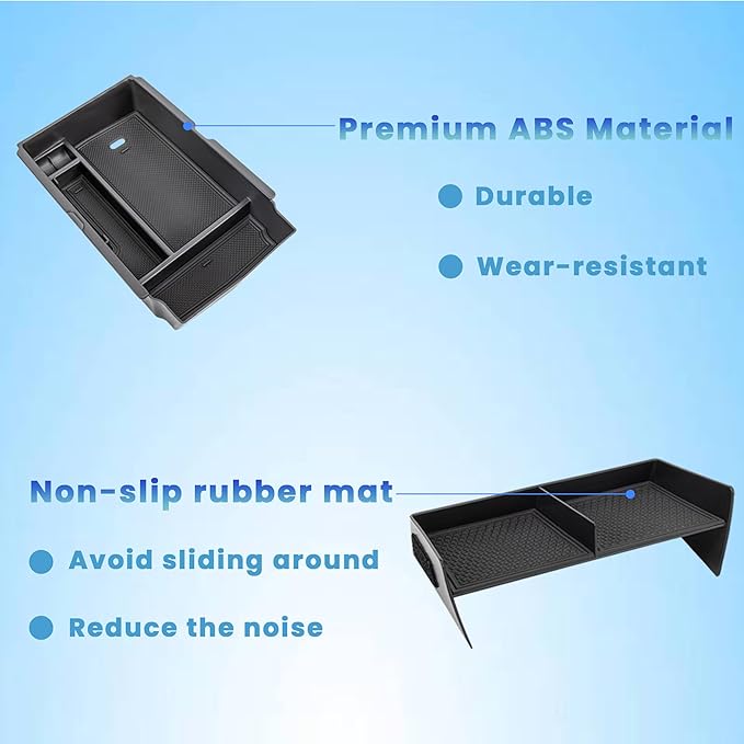 Neepiar 4PCS Center Console Organizer Compatible with 2023 2024 2025 2026 Honda CRV Secondary Box Insert Divider Armrest Storage Tray Hidden Storage Tray Cup Holder Interior Accessories