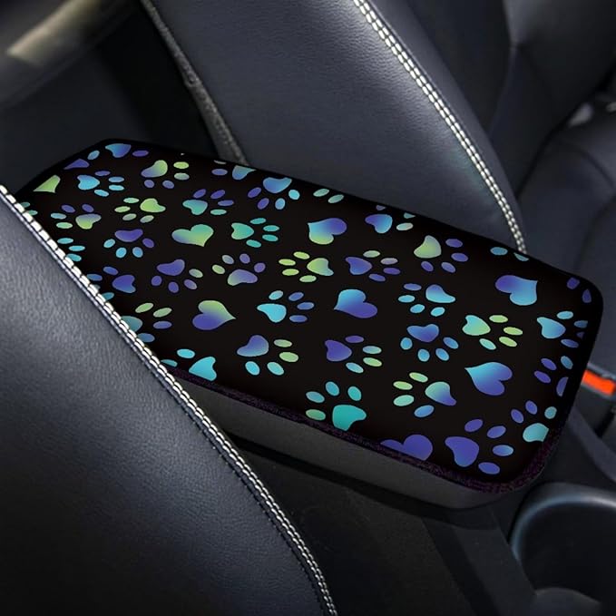 Biyejit Car Center Console Armrest Cushion Cover Pad Car Interior Decor Accessories Universal Fit for Sedan, Truck, SUV