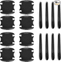 16PCS Car Door Handle Cup Scratch Protector Set, Waterproof Car Door Bowl Sticker Protector Film, Anti-Scratch Car Paint Cover Guard Pad Universal for Most Cars, SUVs (Carbon Fiber)